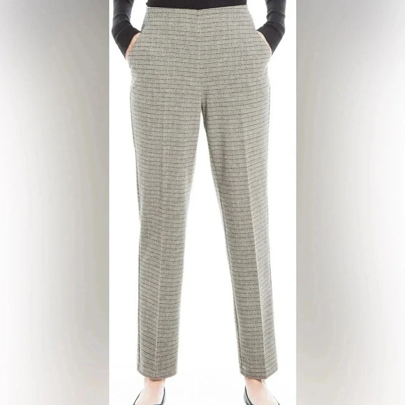 NWT Max Studio Women's Double Knit Slim Trouser houndstooth size S - Picture 1 of 9